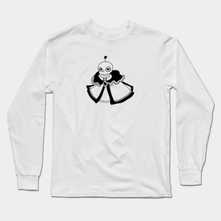 Skeleton wearing a cloak in black Long Sleeve T-Shirt